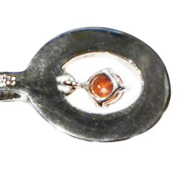 STERLING SILVER PINK SAPPHIRE PENDANT NECKLACE NEW - Picture 2 of 5